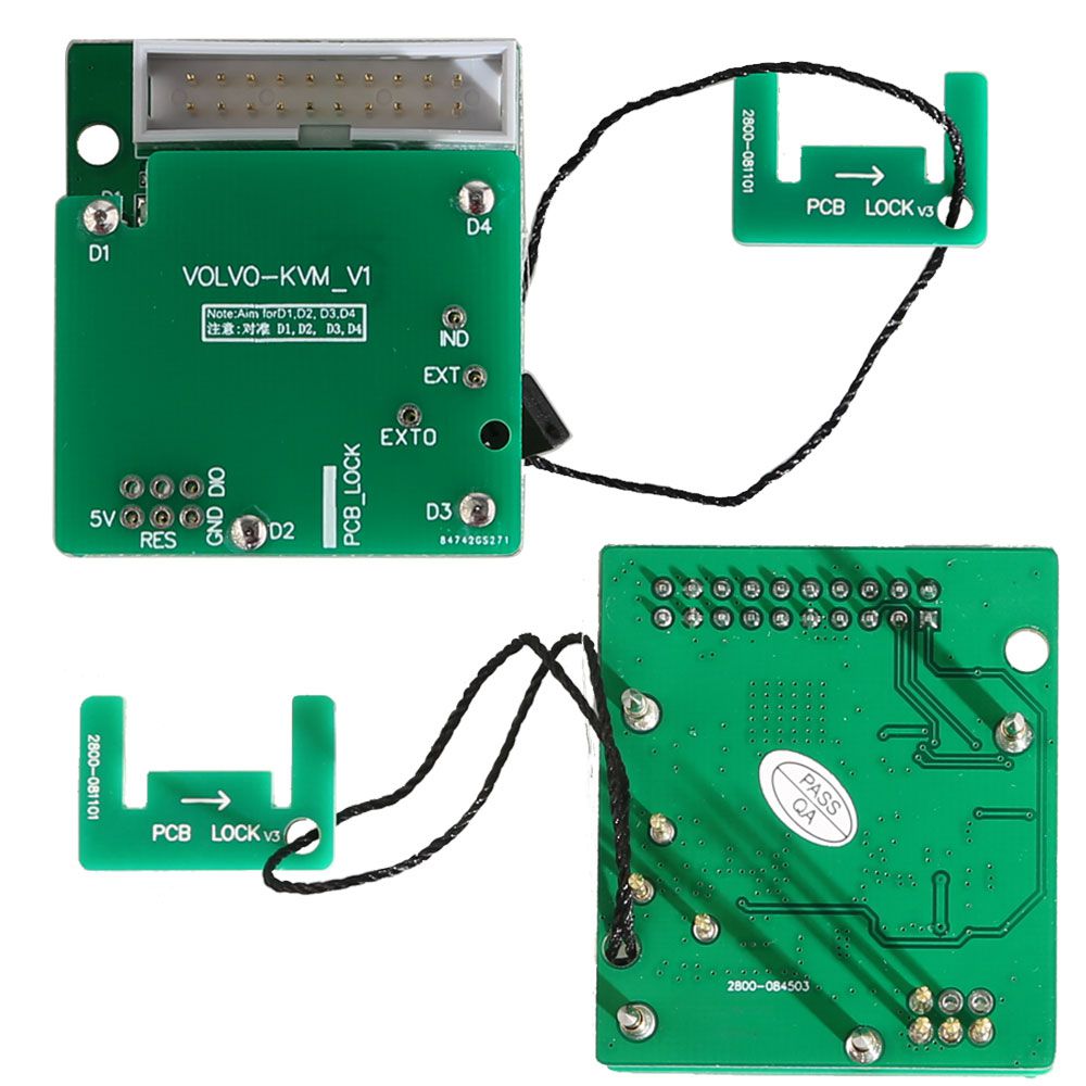 Yanhua mini módulo Acdp 12 complementos volvo, incluyendo cem2 V1 y Volvo KVM V1 Interface Board / double can Adapter y Volvo Copper Pole Components