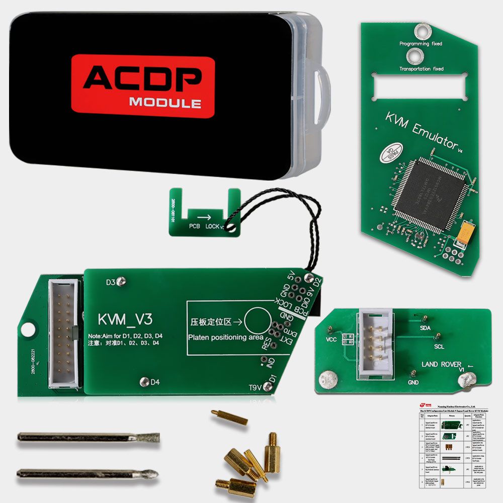 De 2015 a 2018, Yanhua mini módulo Acdp 9 Land Rover Key Programming admite kvm para agregar claves y perder todas las claves