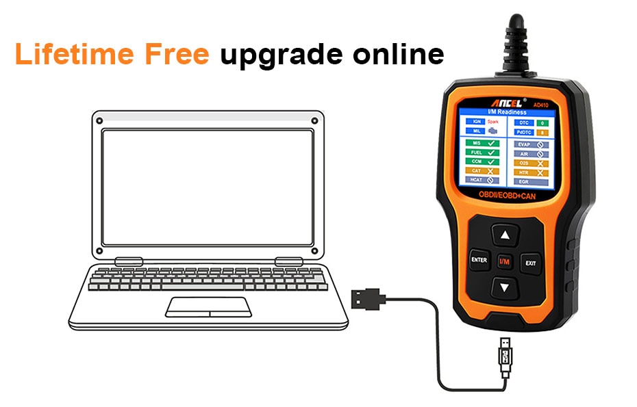 Escáneres Ancel ad410 obd2