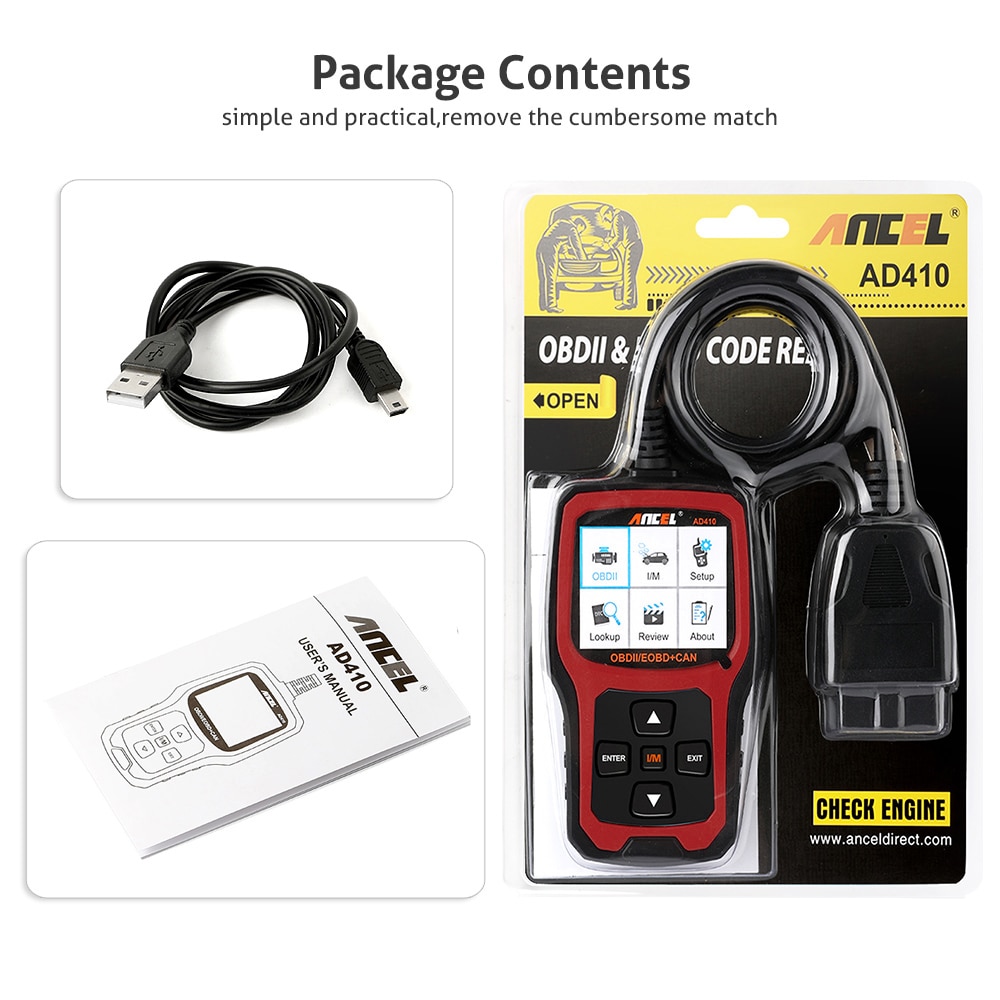 Escáneres Ancel ad410 obd2