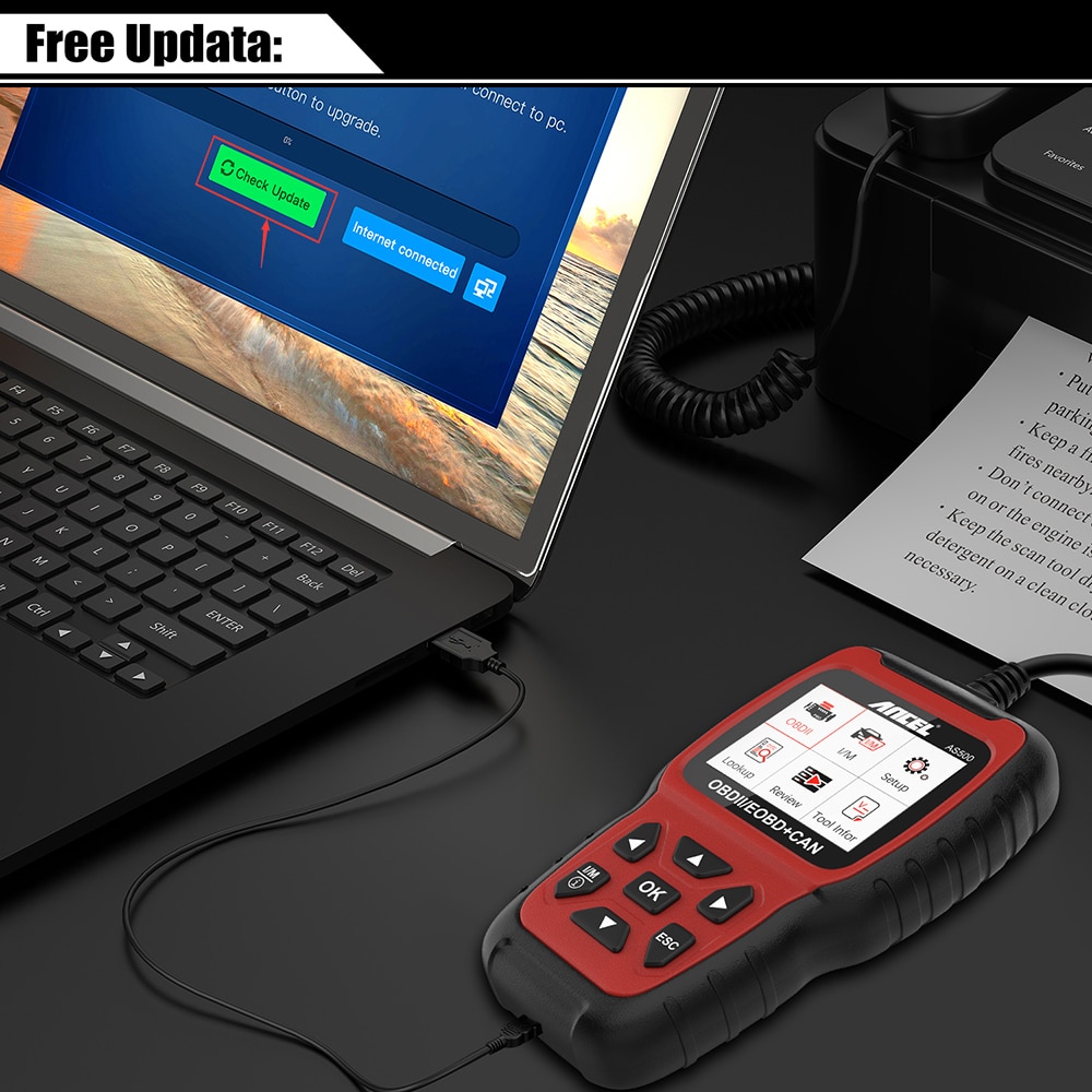 ANCEL AS500 OBD2 자동차 스캐너