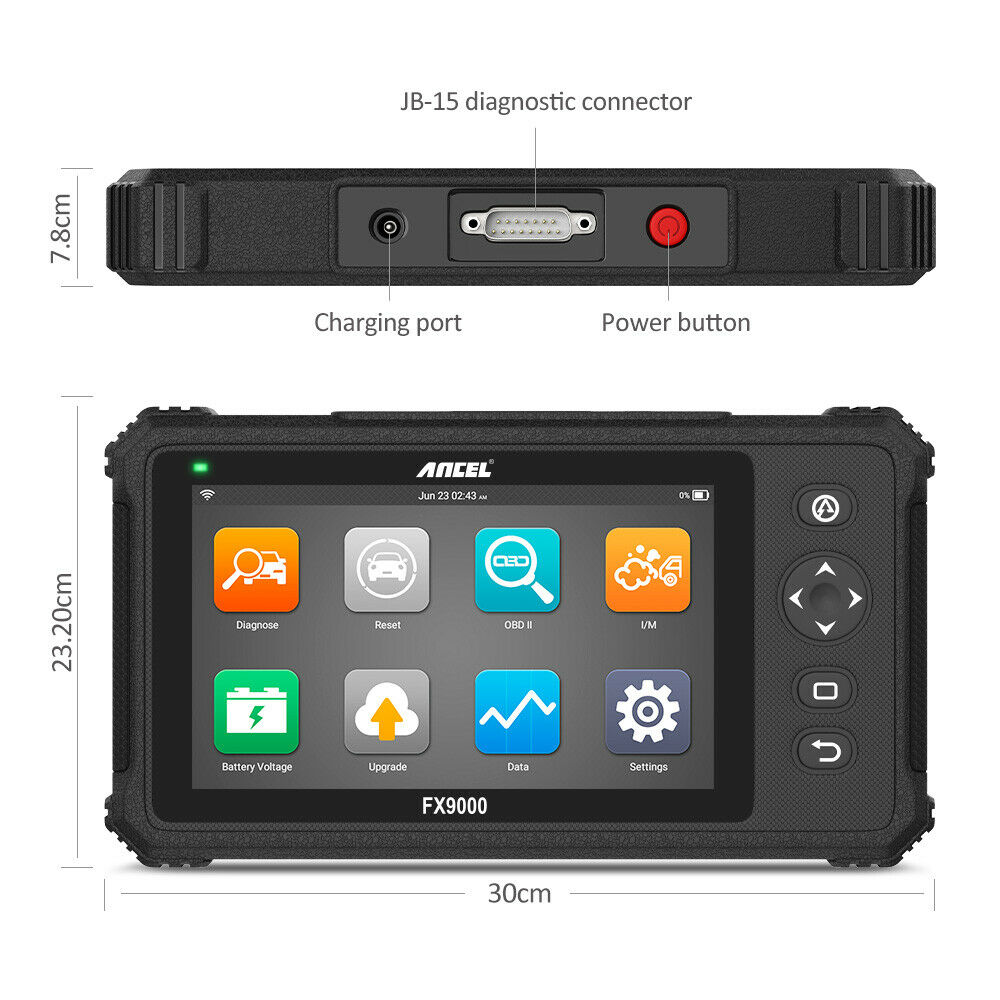 Escáneres automotrices Ancel fx9000 obd2