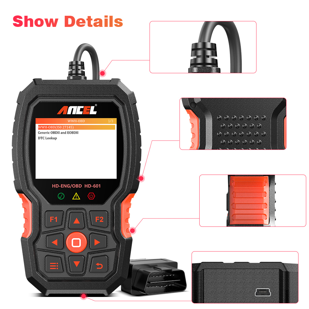 ANCEL HD601 OBD2 Heavy Duty Truck Scanner