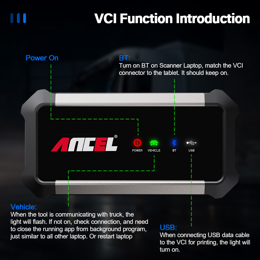 ANCEL X7 HD Heavy Duty Truck Diagnostic Tool