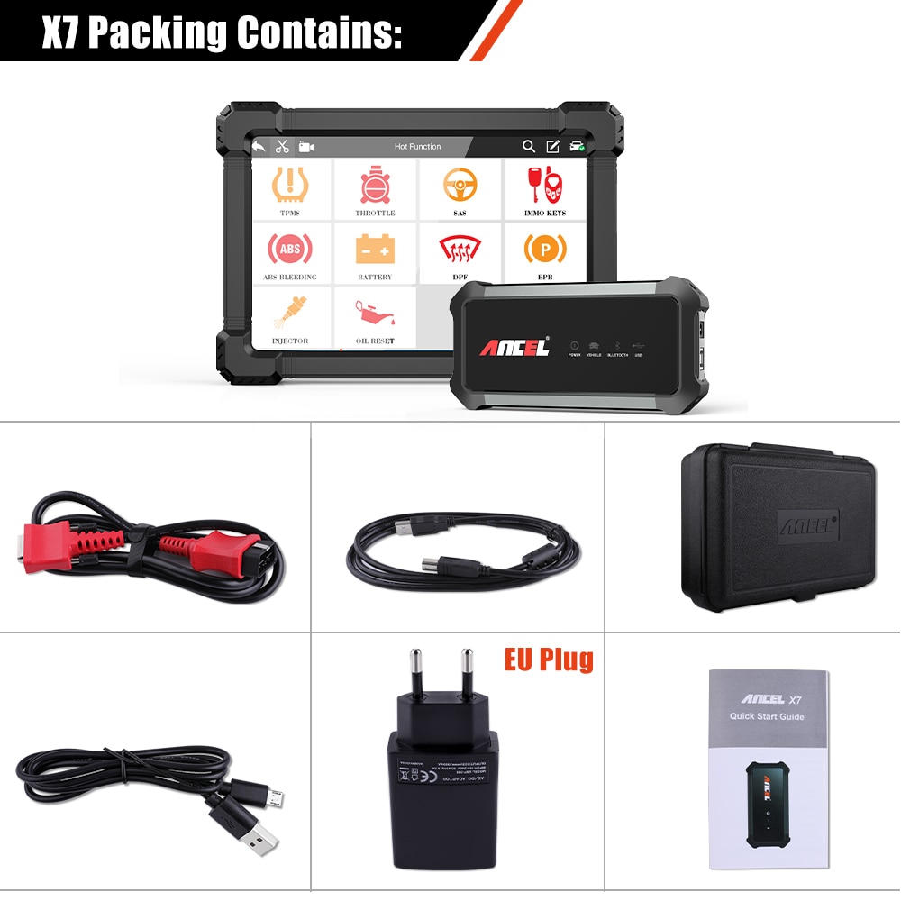 Escáneres automotrices Ancel X7 obd2