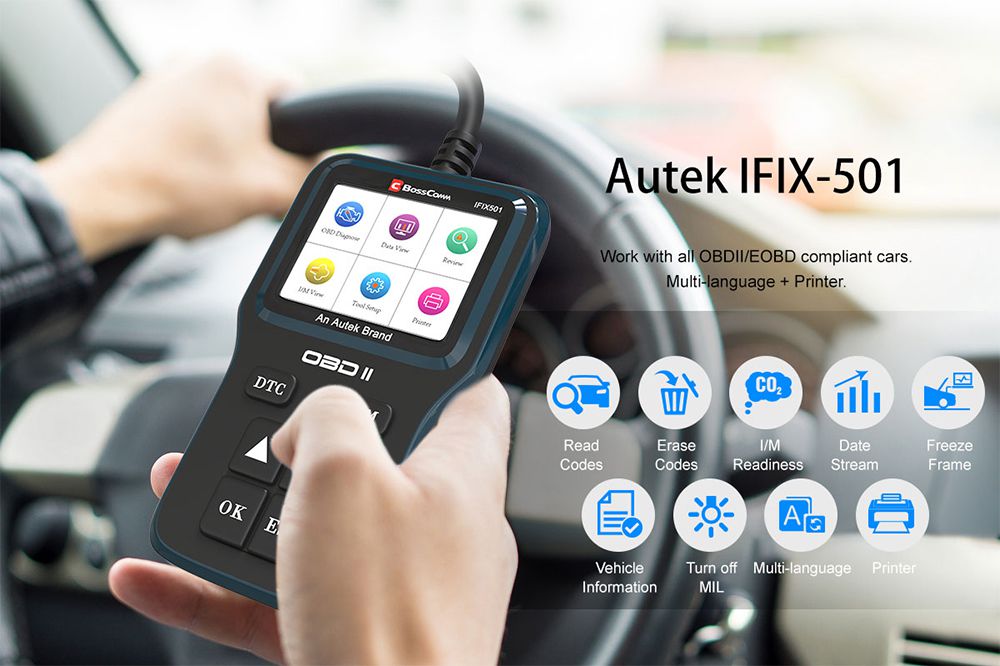 Escáneres automotrices autoek ifix501 obd2