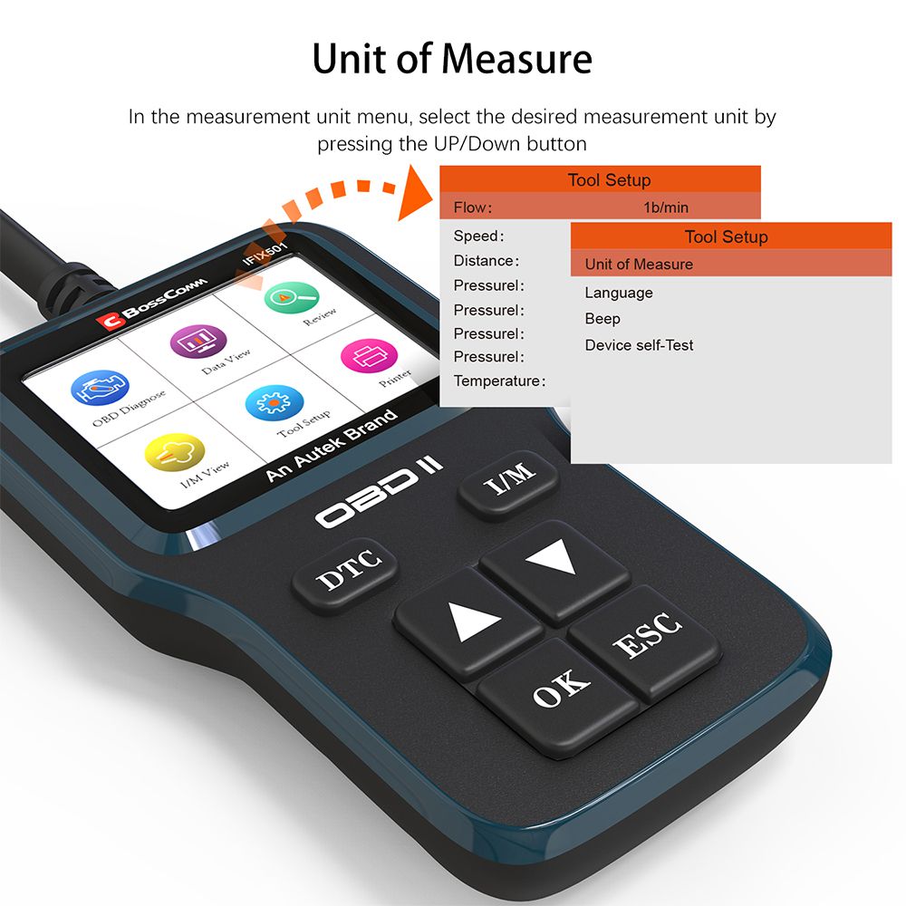 Escáneres automotrices autoek ifix501 obd2