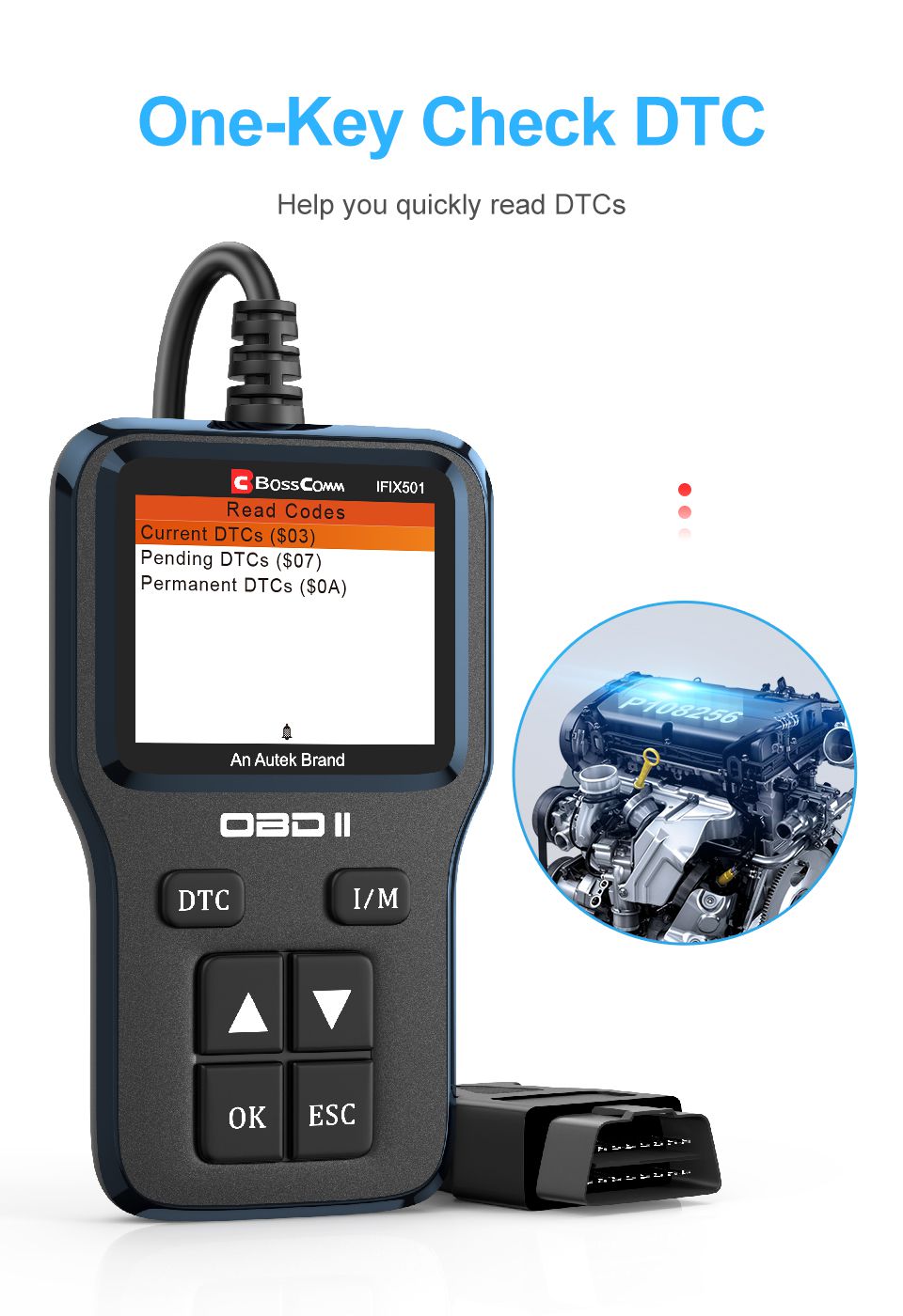 Escáneres automotrices autoek ifix501 obd2