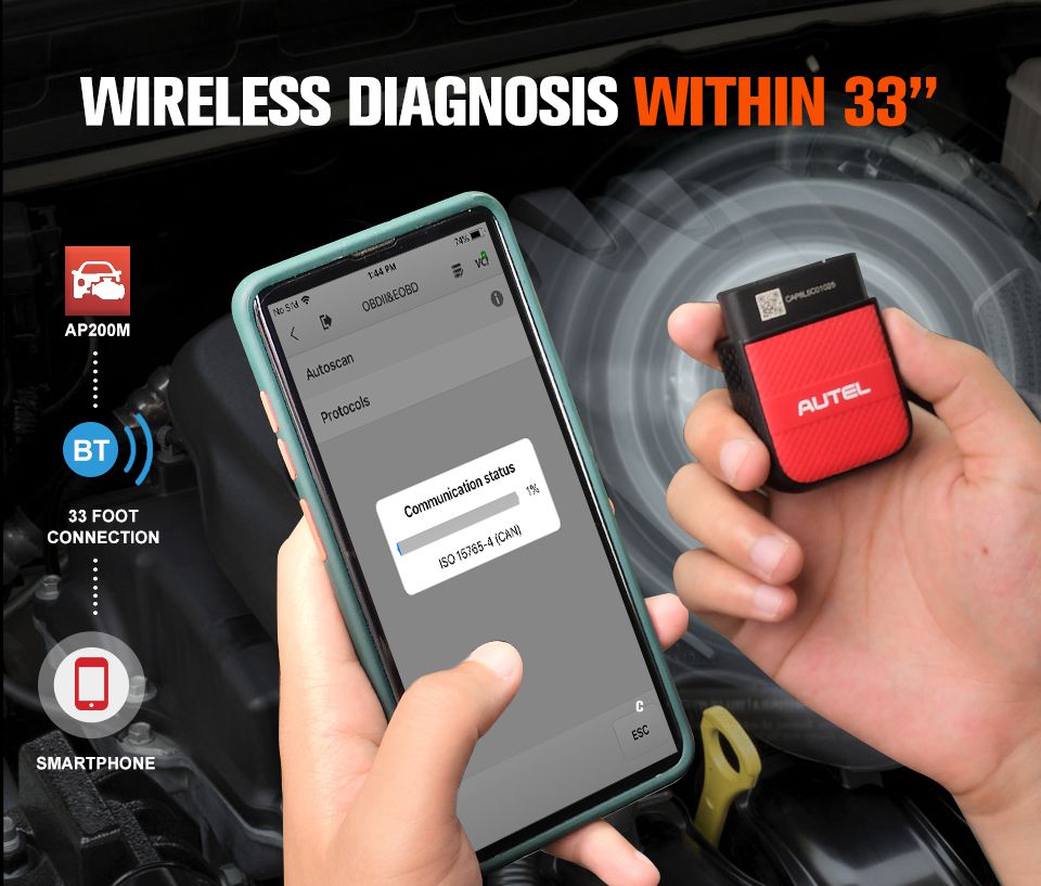 Autel AP200M Bluetooth OBD2 디코더