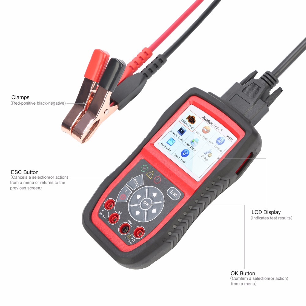 Lector de código OBDII autoel autolink al539b 