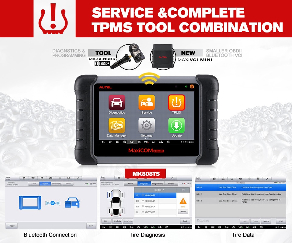 Autel MaxiCOM MK808TS Auto TPMS Relearn Tool