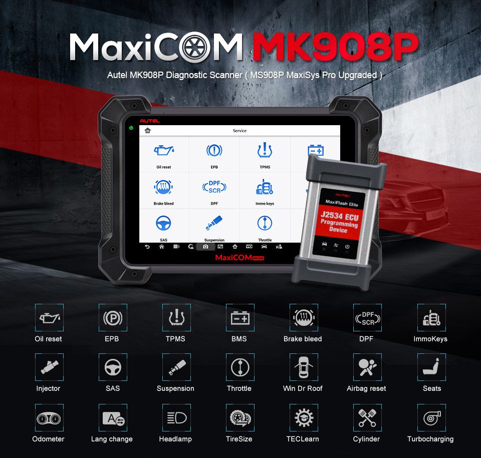 Herramienta de diagnóstico para todo el sistema autoel maxicom mk908p Pro