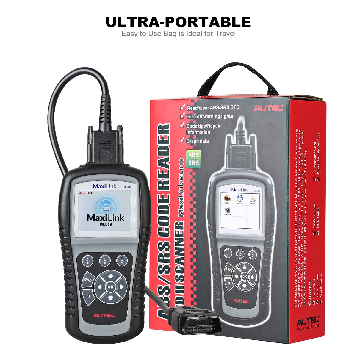 Autel MaxiLink ML619 CAN OBD2 Scanner