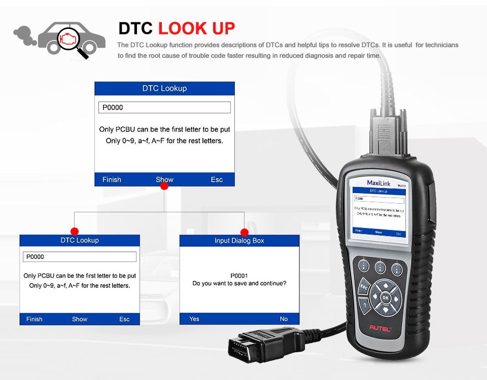 Autel MaxiLink ML619 CAN OBD2 Scanner