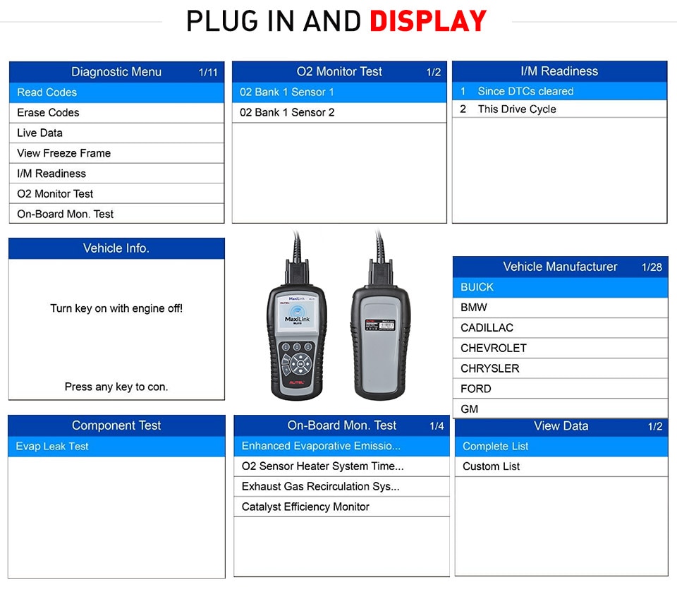 Escáneres Adel maxilink ml619 can obd2