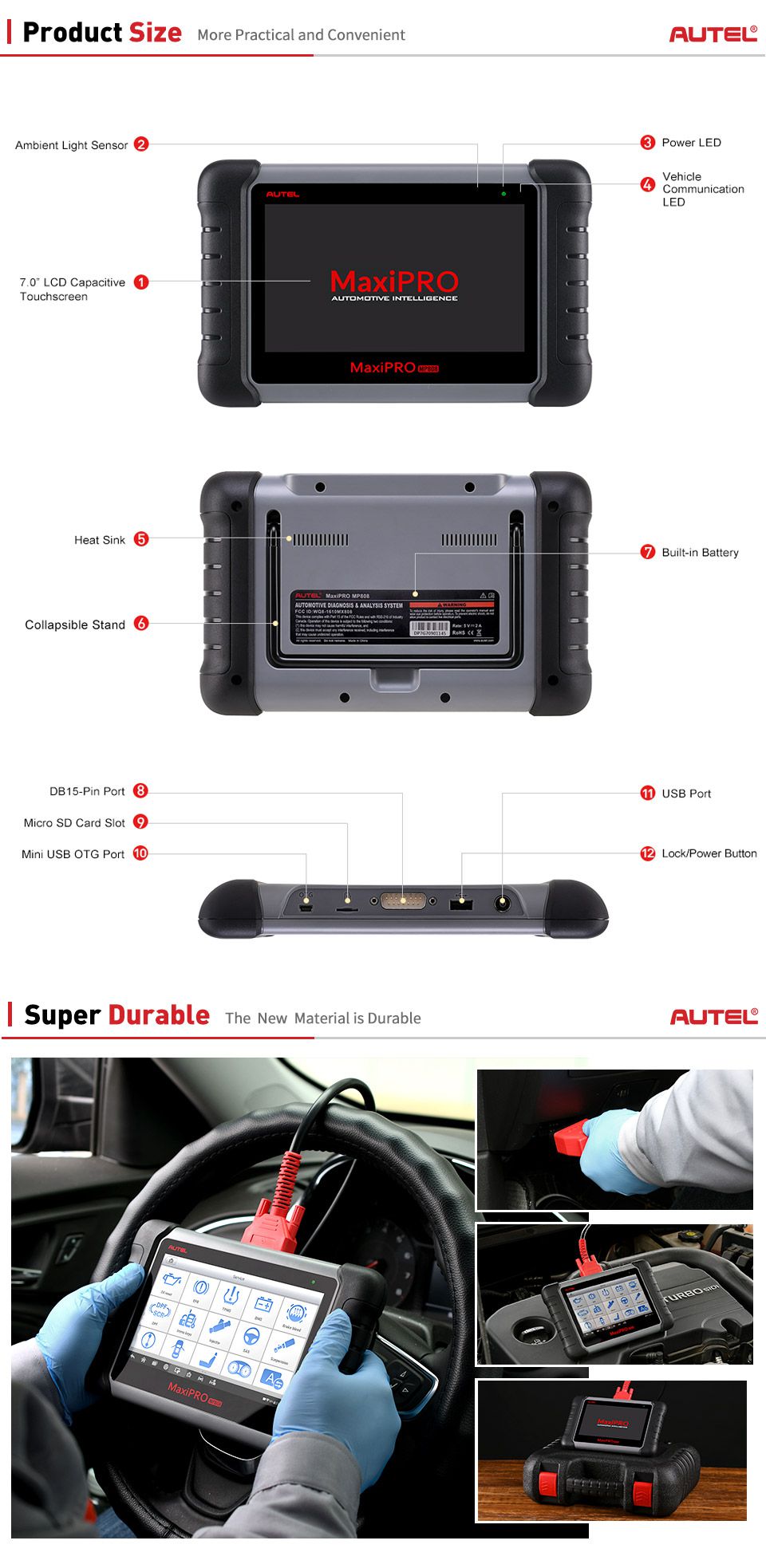 Autel MaxiPRO MP808 Diagnostic Tool