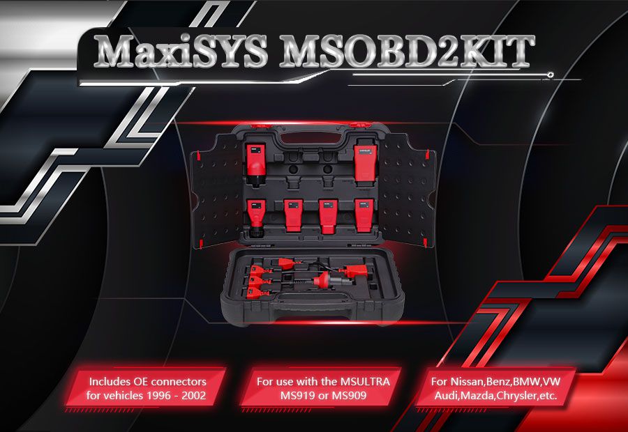 Kit de adaptadores no obdi de autoel maxisys msobd2kit