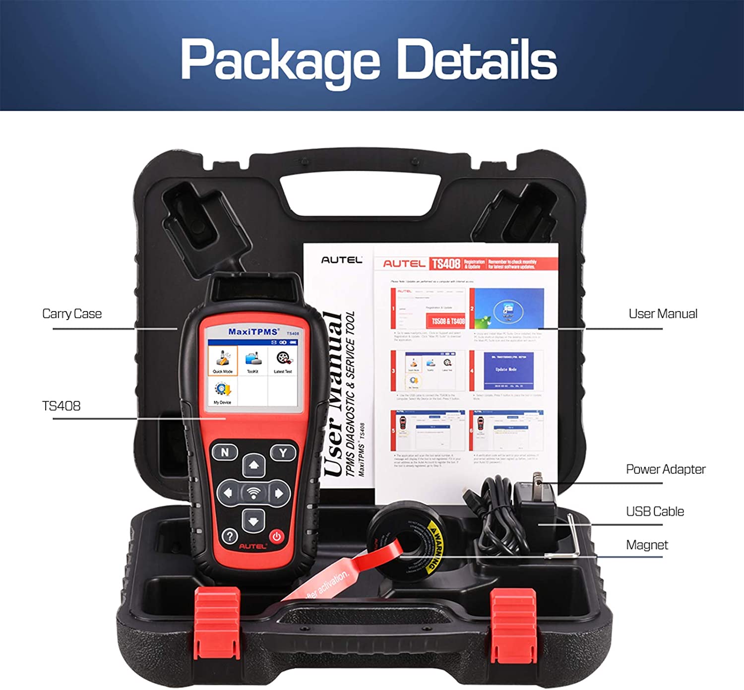 Original Autel MaxiTPMS TS408 TPMS Relearn Tool