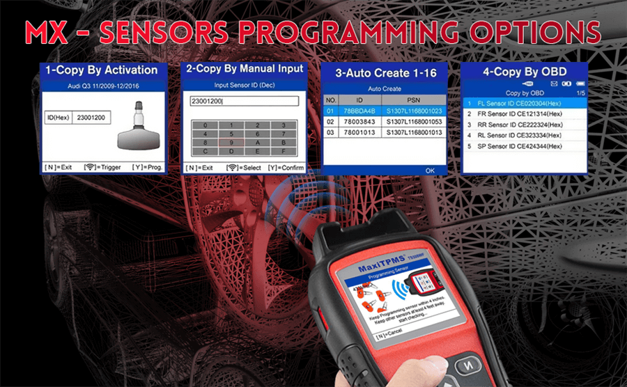 Versión WiFi de la herramienta de diagnóstico y reaprendizaje tpms de autoel maxitpms ts508wf