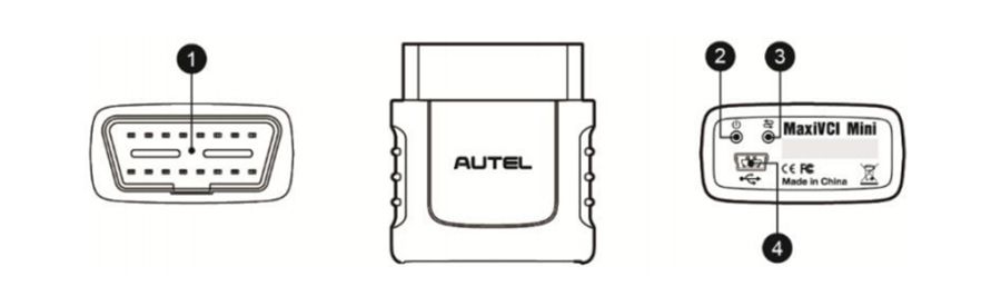 Original Autel MaxiVCI Mini VCI Mini Bluetooth Diagnosti