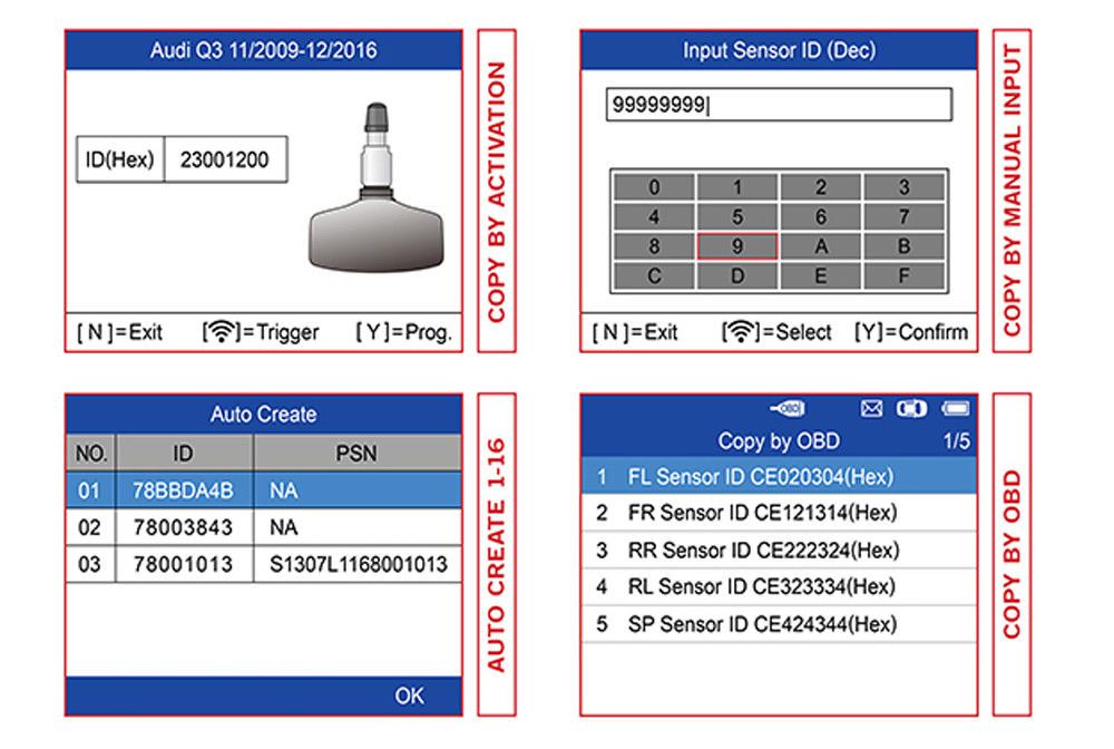 Herramienta de mantenimiento tpms avanzada de autoel ts508k