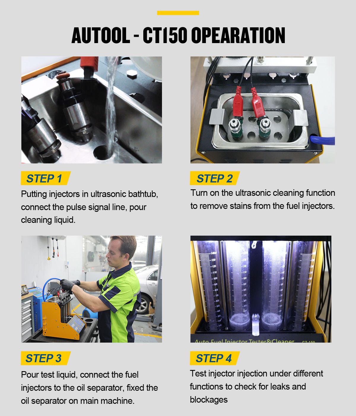 Autool ct150 probador de inyectores de combustible para automóviles