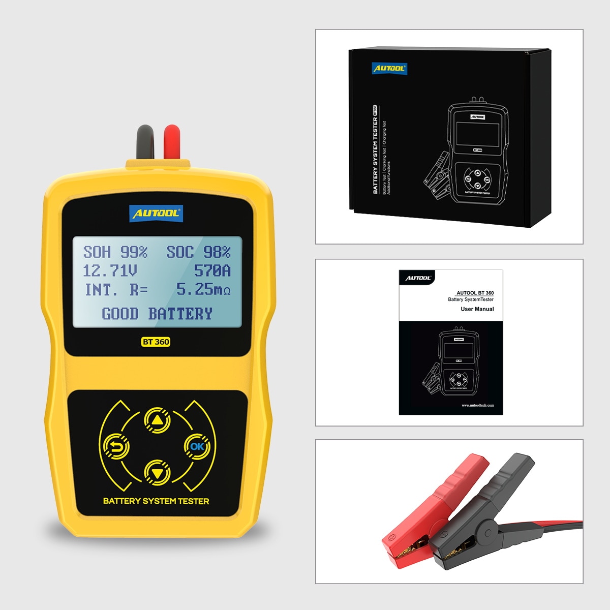 Autool bt360 12v probador de baterías automotrices