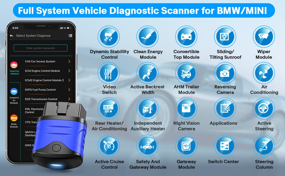 Escáneres obd2 Bluetooth autophix 3910