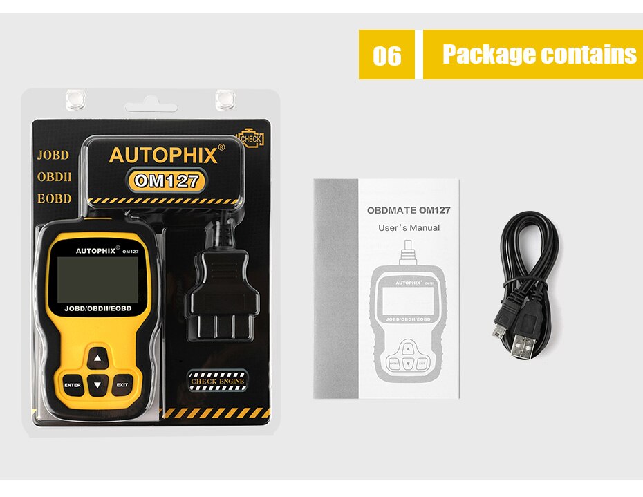 Lector de código universal autophix om127 jobd / OBDII / eobd 