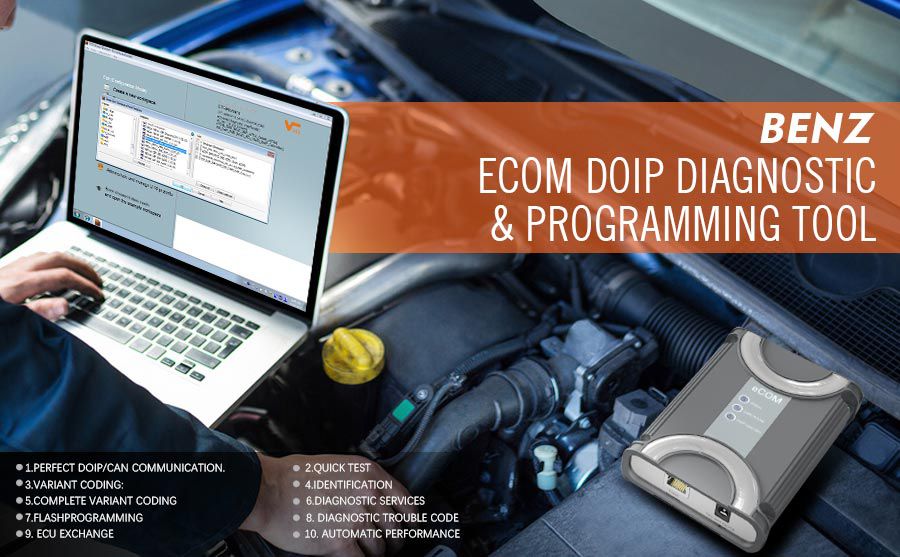 Herramientas de diagnóstico y programación de Mercedes - Benz ecom doip sin software