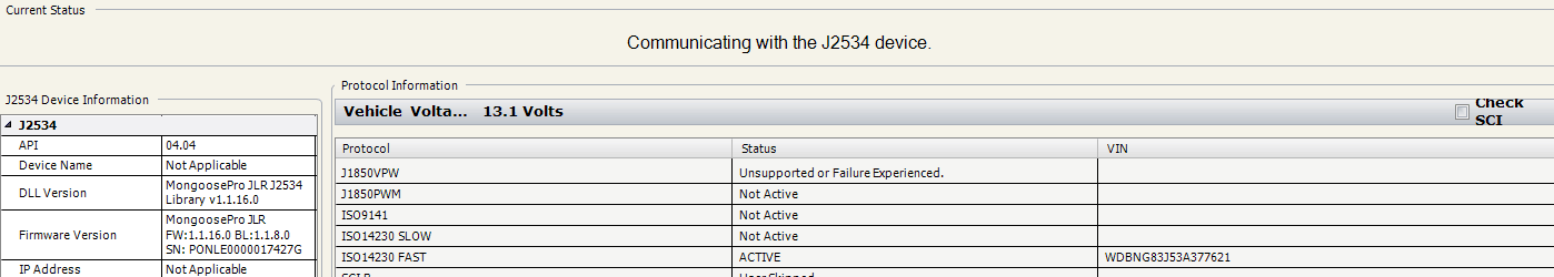  JLR Mangoose SDD Pro Communication with J2534