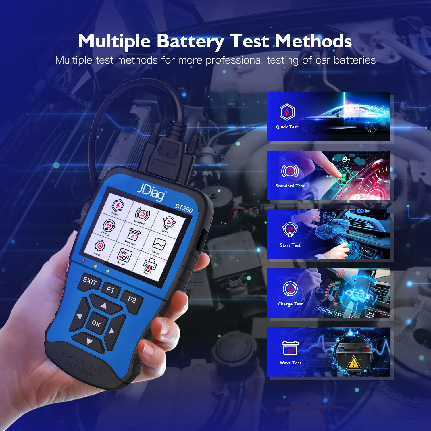 JDiag BT280  Universal Battery tester 