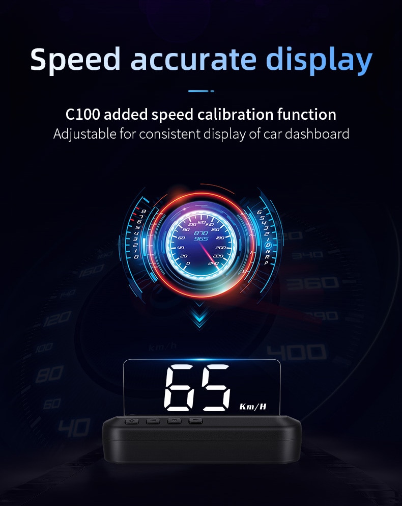 C100 Head Up Display OBD2 HUD Mirror 