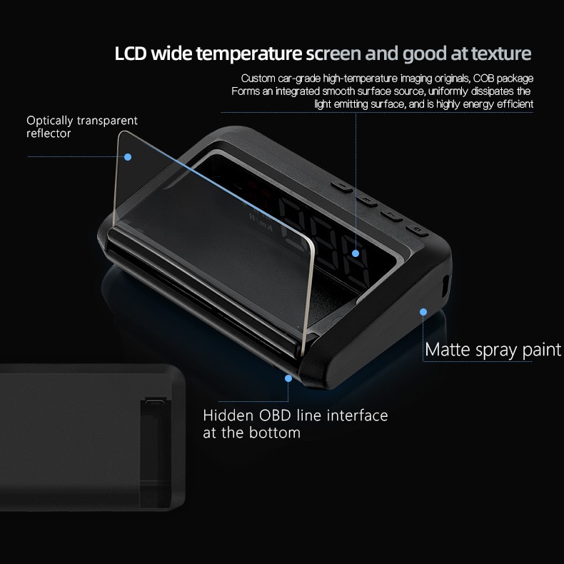 C100 Head - up display obd2 Head - up display Mirror 