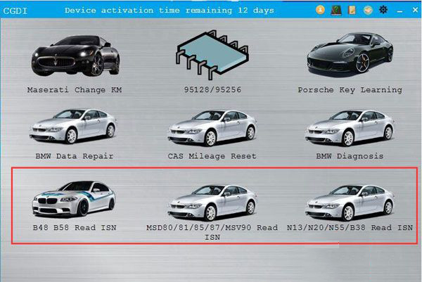 CGDI - BMW - Read - isn - license - 2