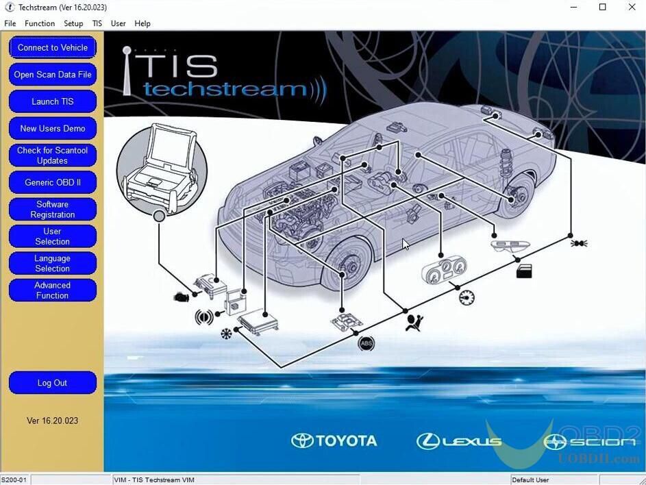 El cable único mini VCI para Toyota v16.20.023 admite el software de diagnóstico Toyota tis OEM