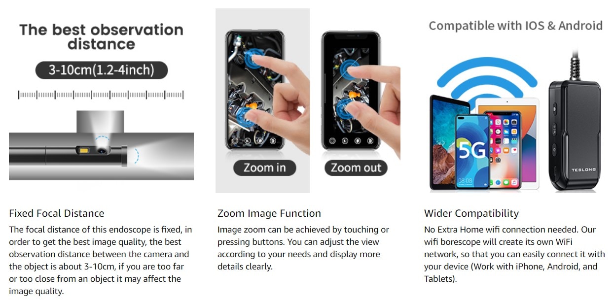 Dual Lens Wireless Endoscope