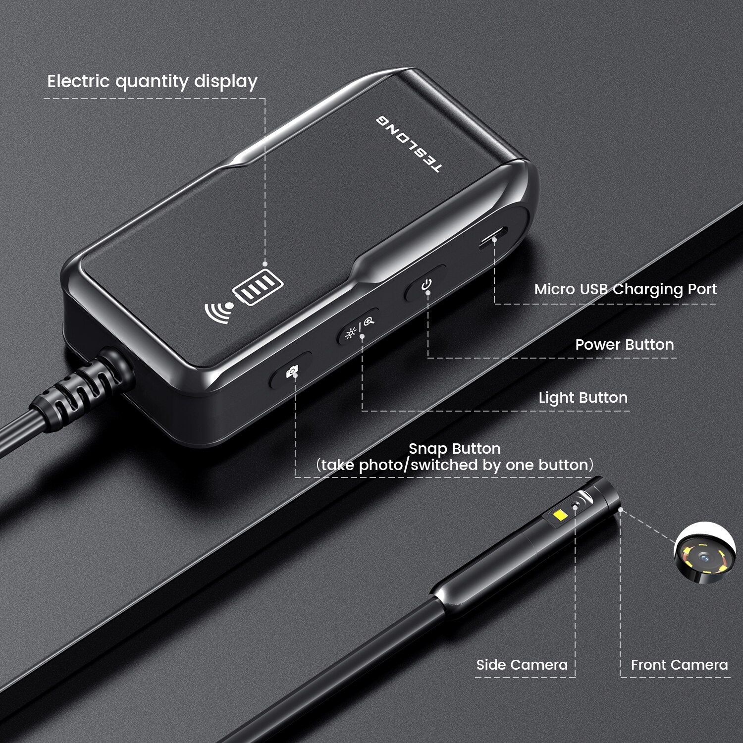 Dual Lens Wireless Endoscope