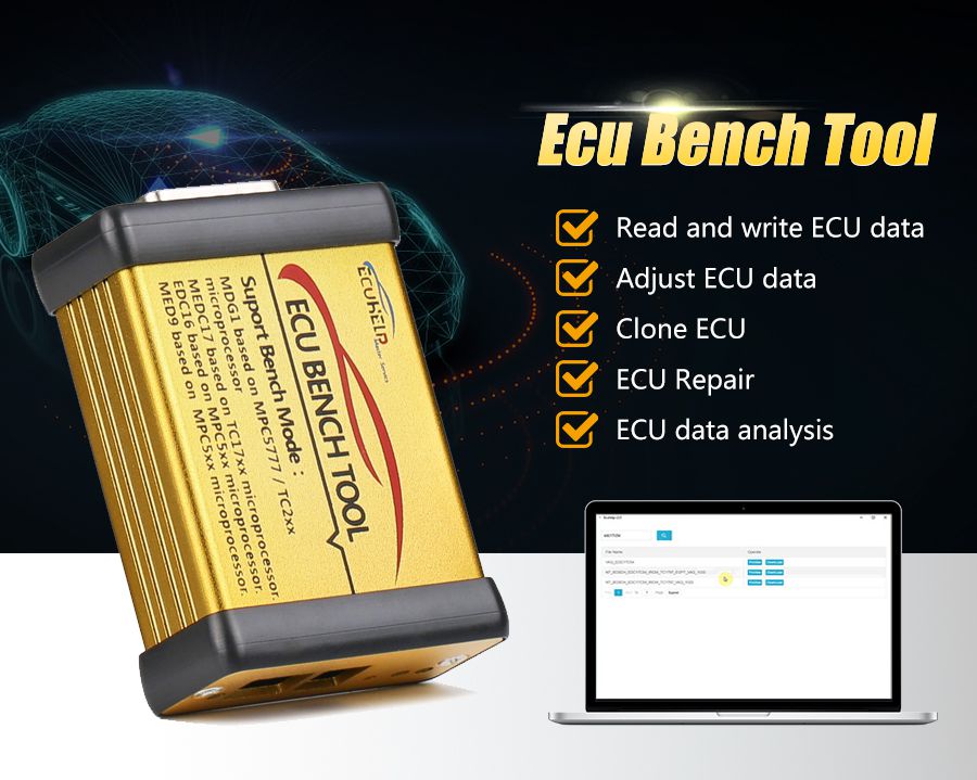 El ECU ayuda a la versión completa de la herramienta de mesa de trabajo del ECU