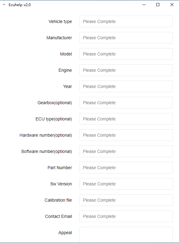 El ECU ayuda al software de herramientas de mesa de trabajo del ECU