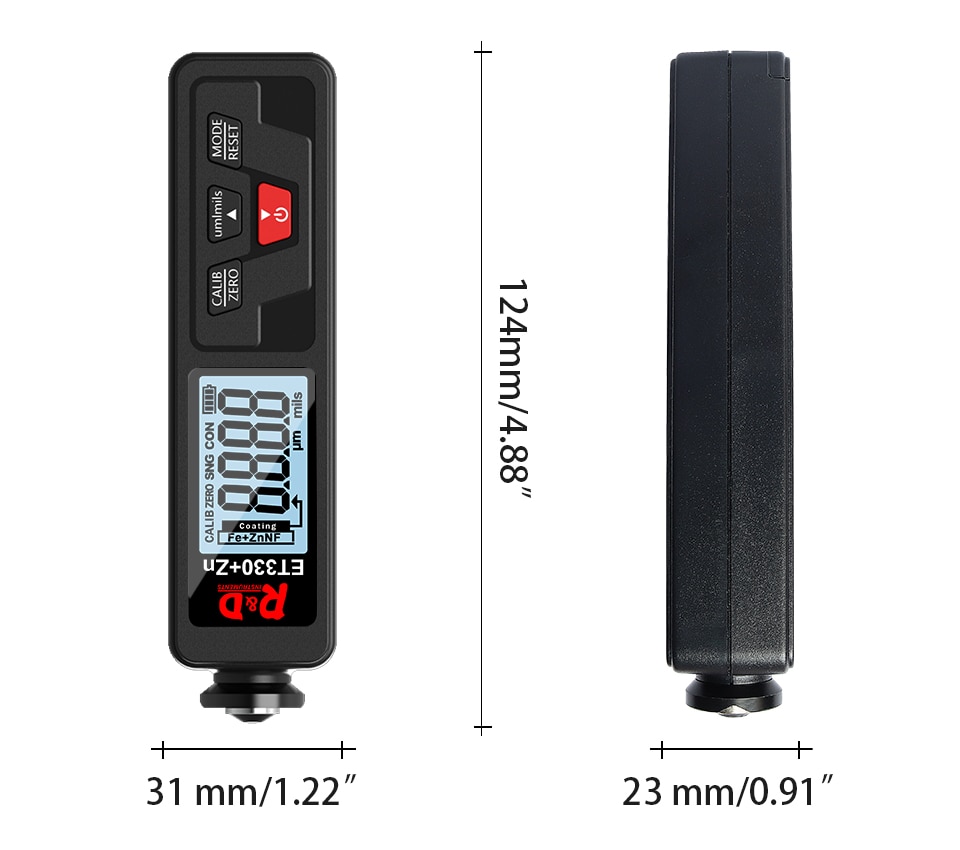 Desarrollo del medidor de espesor de pintura automotriz et330