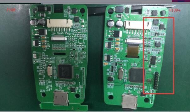 F108 + pantalla de PCB