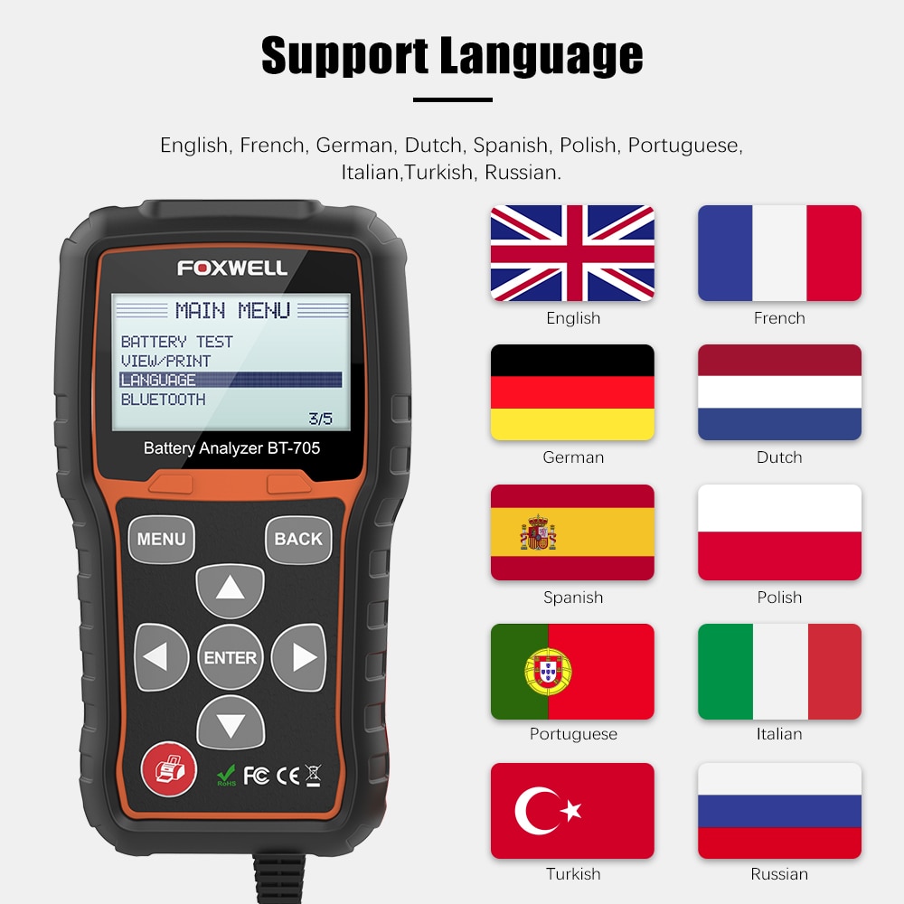 FOXWELL BT705 Battery Tester