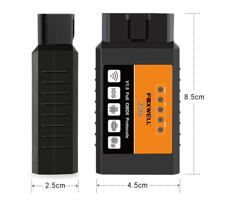 FOXWELL FW601 Universal OBD2 WIFI ELM327 V 1.5 Scanner