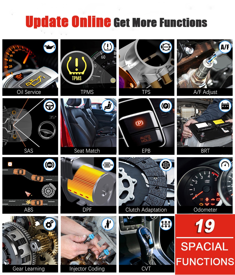 Foxwell GT60 plus todo el sistema obd2 escáneres automotrices