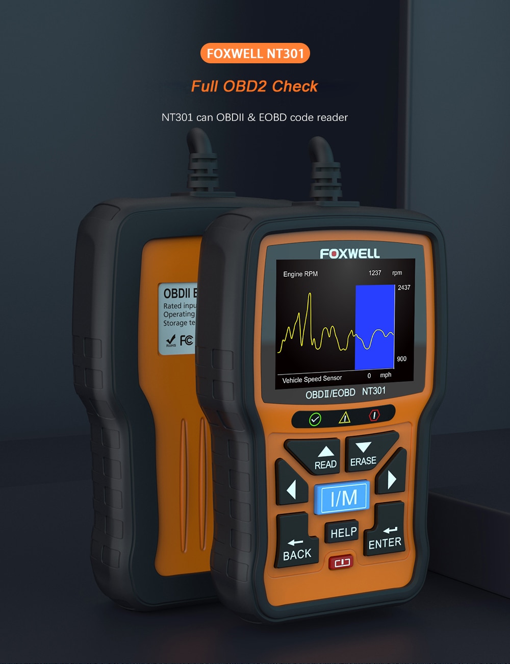 Foxwell nt301 can OBDII / eobd Code Reader 