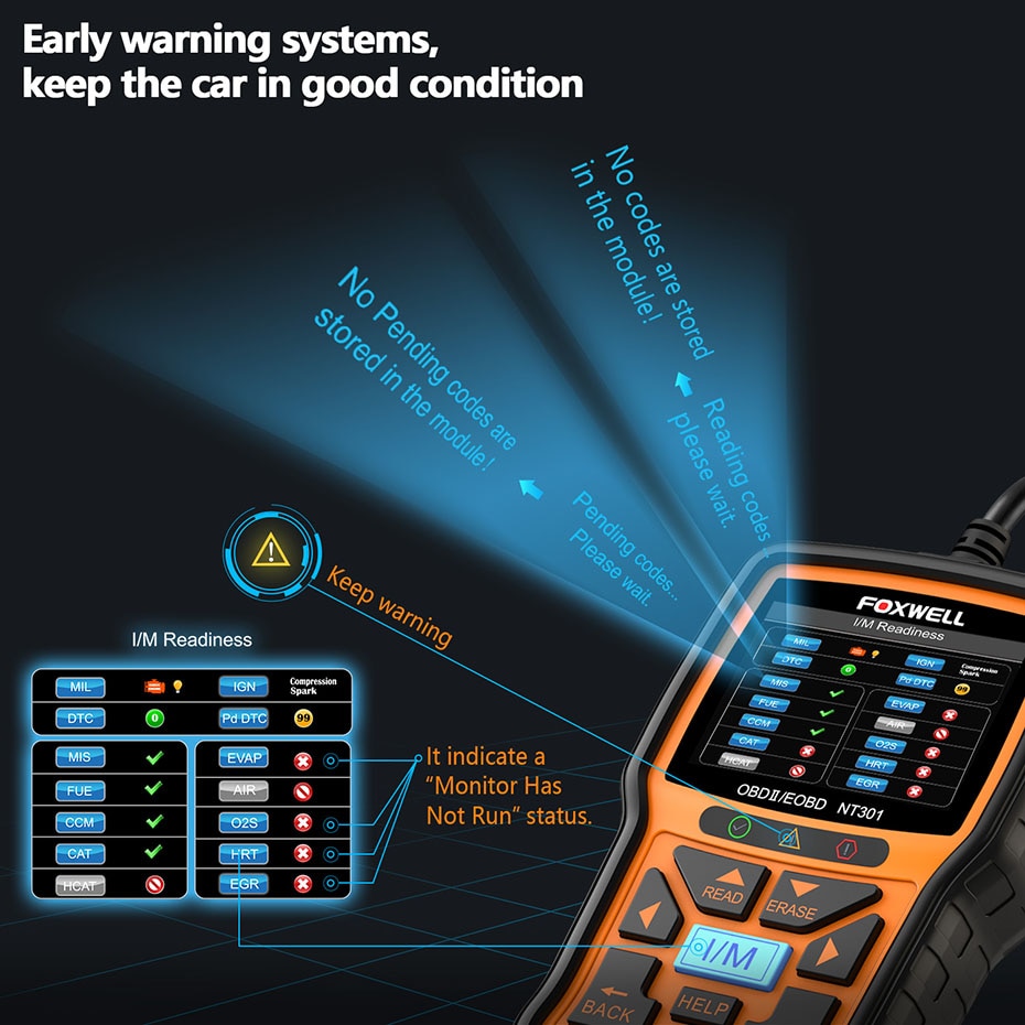 Foxwell NT301 CAN OBDII/EOBD Code Reader 