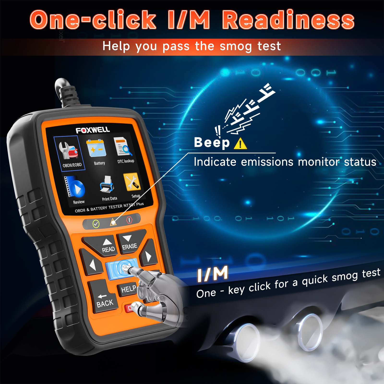 Escáneres foxwell nt301plus obd2