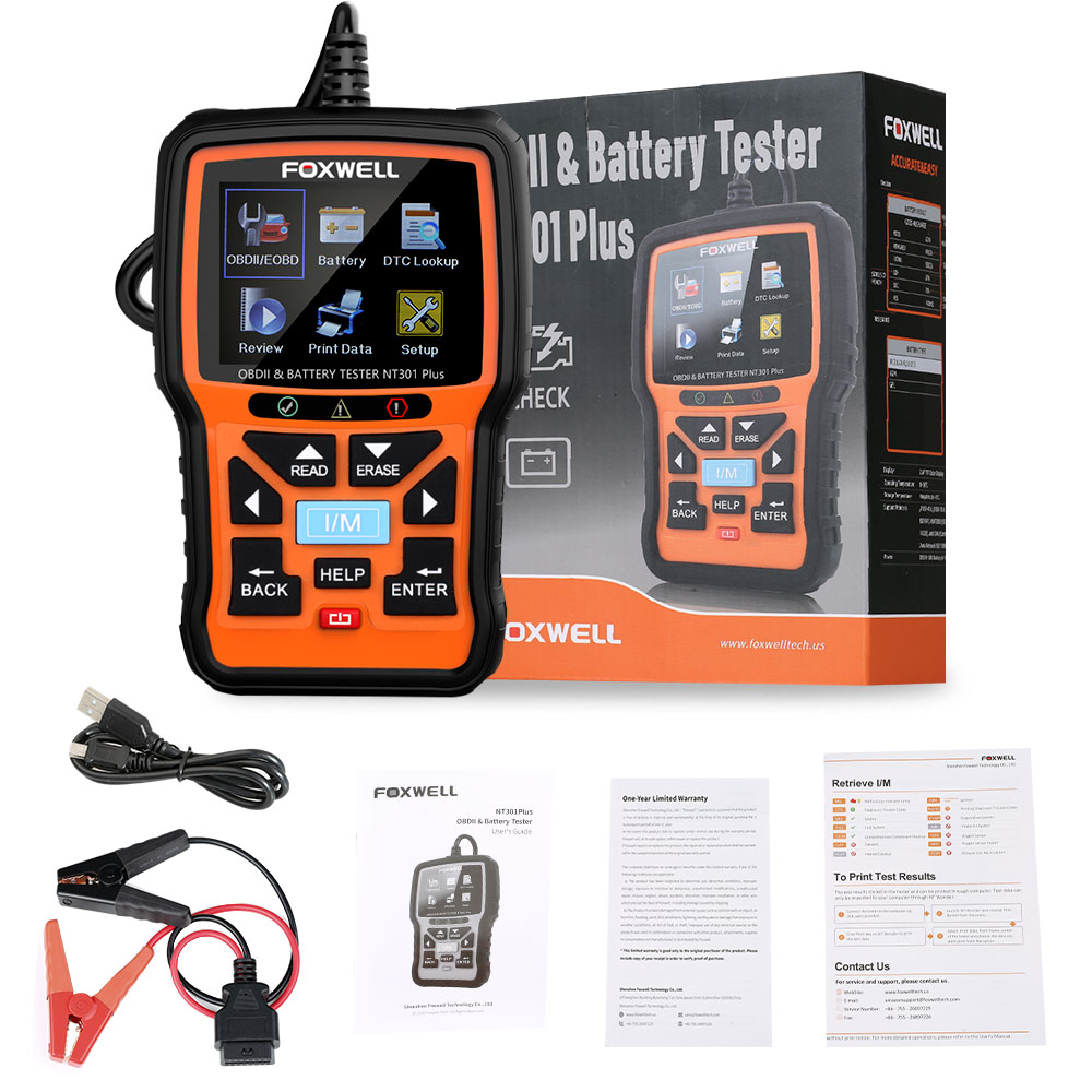 Escáneres foxwell nt301plus obd2