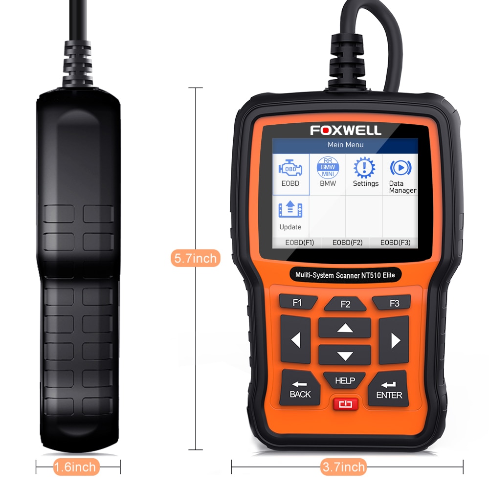 Foxwell nt510 elite todo el sistema obd2 escáneres a bordo